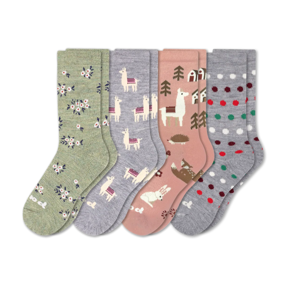 4 Pack - Women's Crew Pacas Socks - Image 224