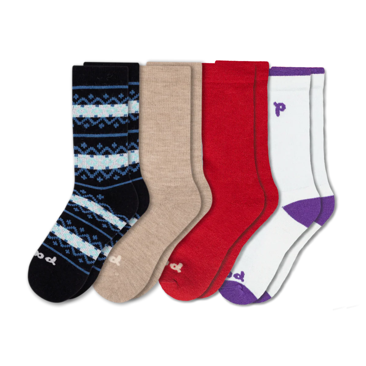 4 Pack - Women's Crew Pacas Socks - Image 239