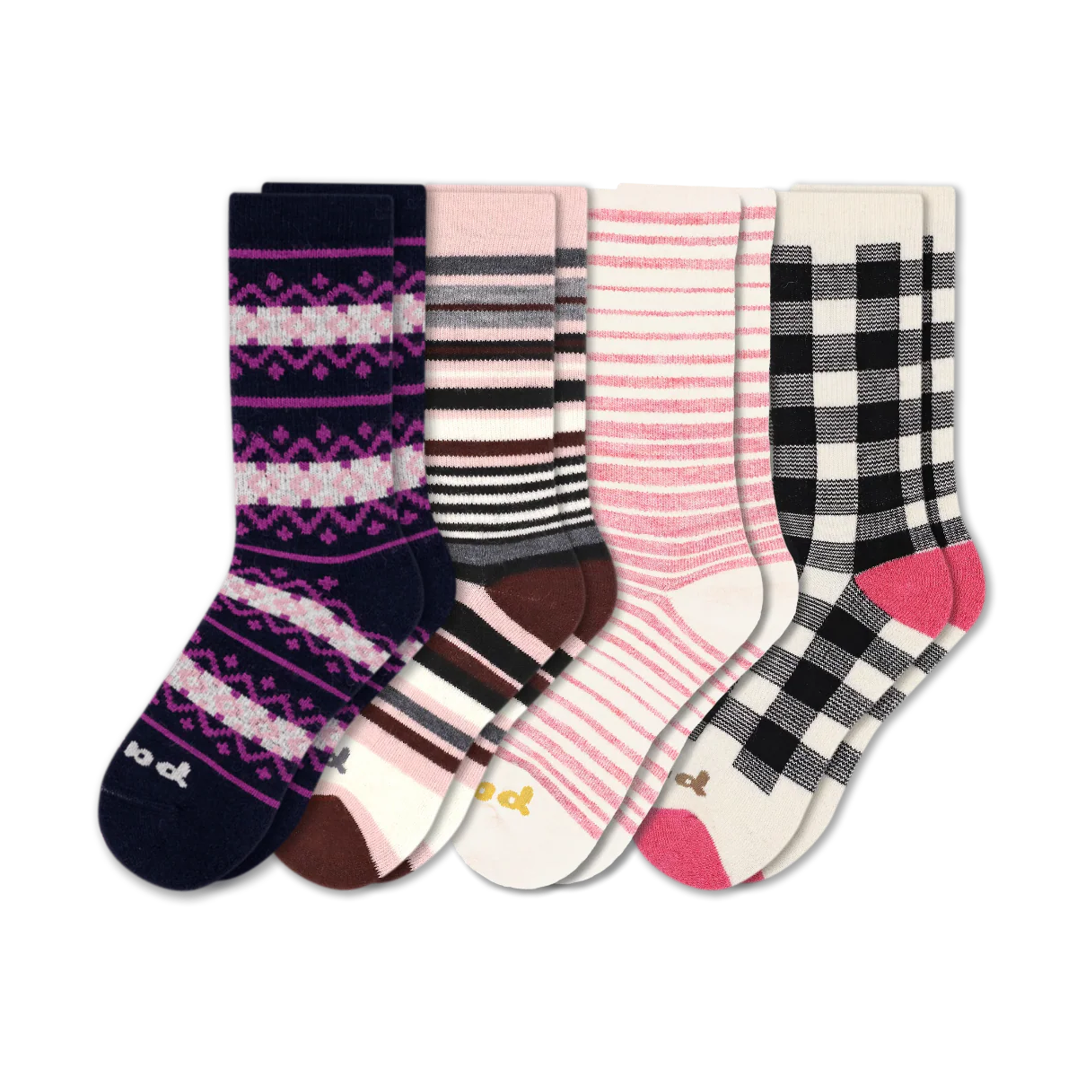 4 Pack - Women's Crew Pacas Socks - Image 240