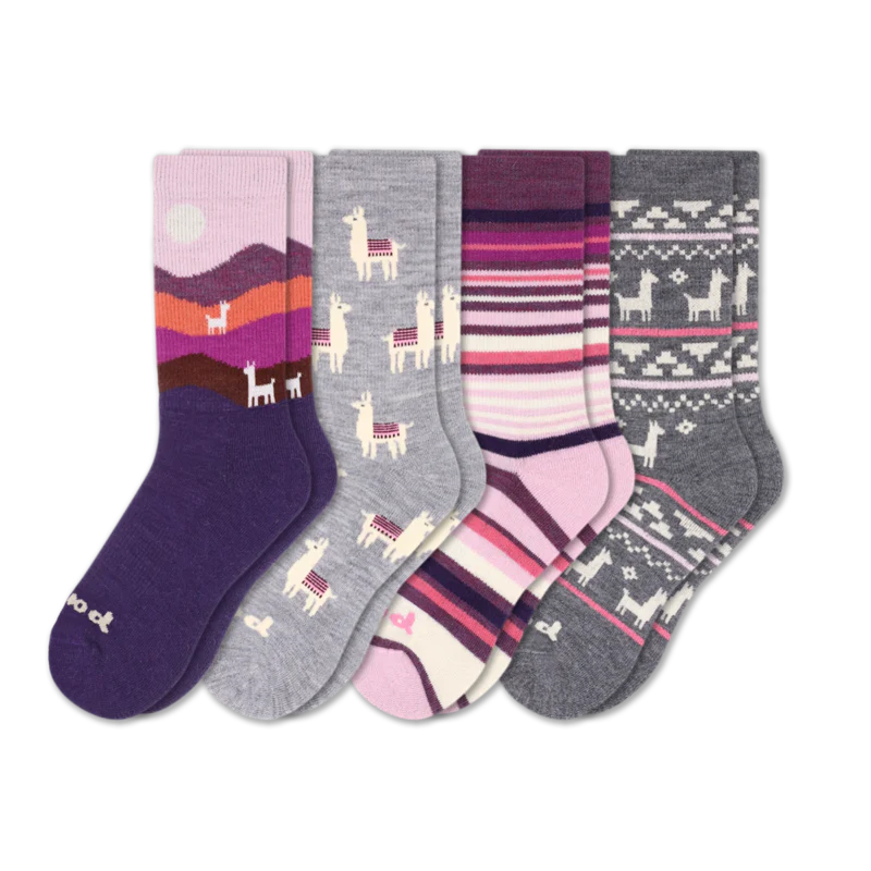 4 Pack - Women's Crew Pacas Socks - Image 25