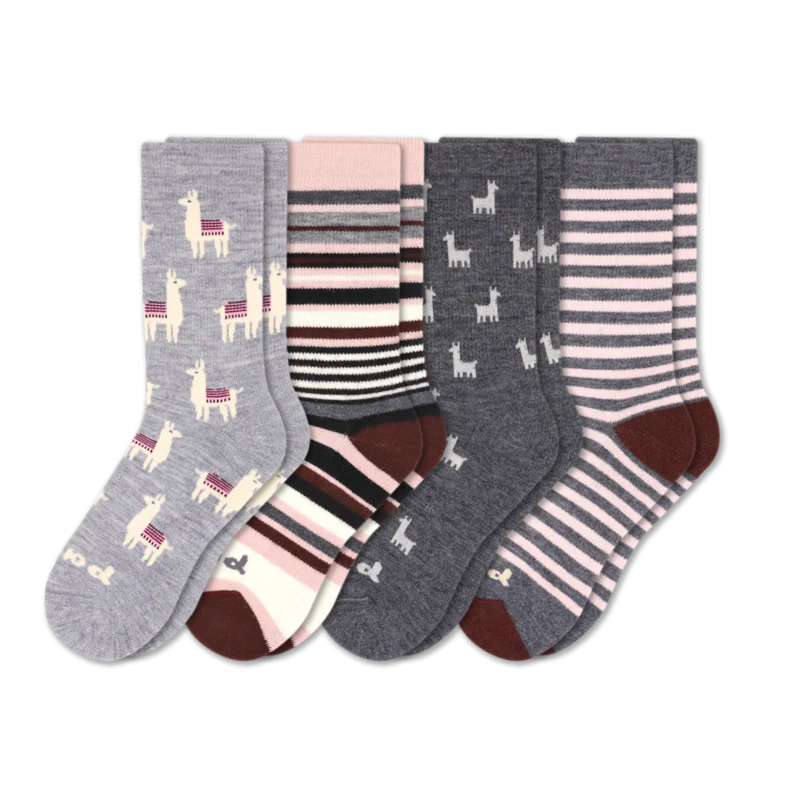 4 Pack - Women's Crew Pacas Socks - Image 29