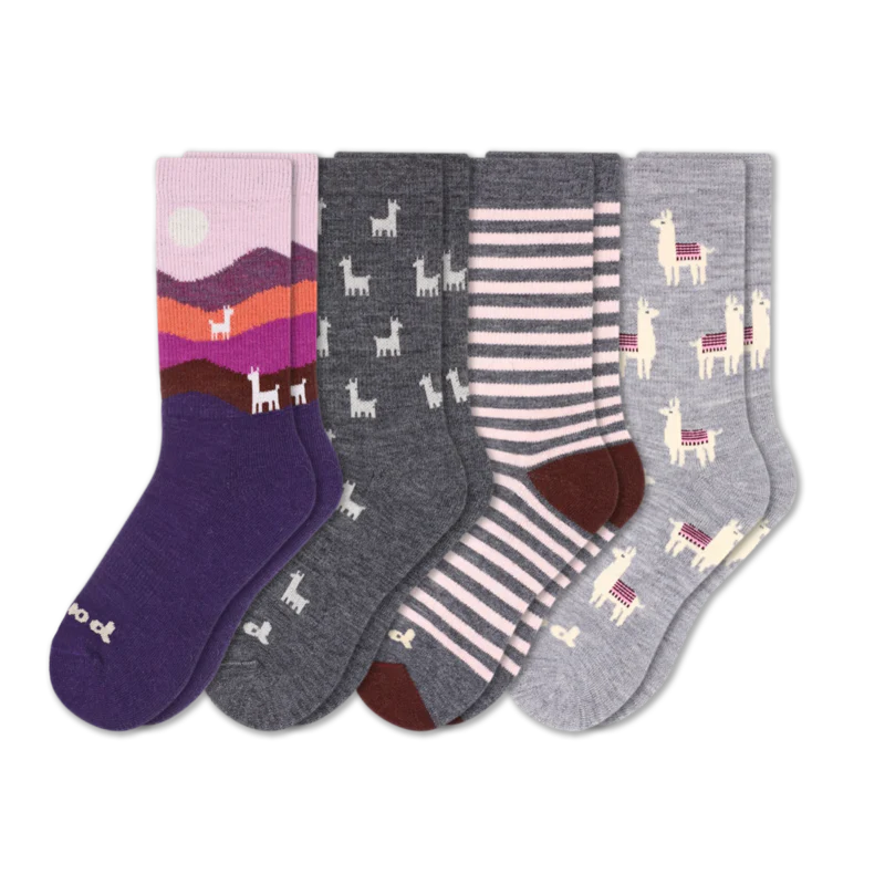 4 Pack - Women's Crew Pacas Socks - Image 30