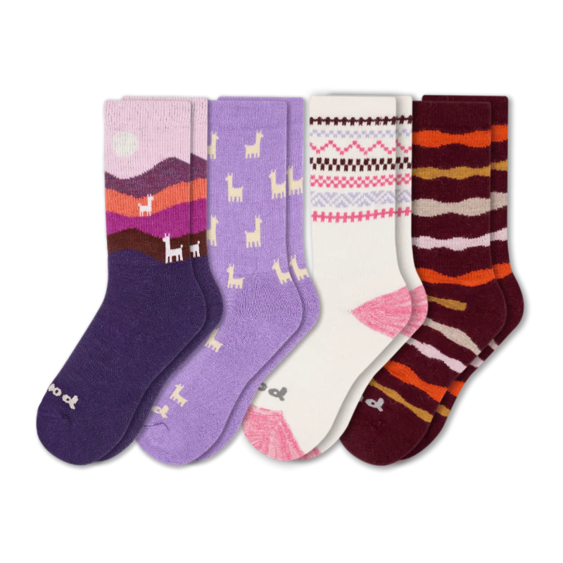4 Pack - Women's Crew Pacas Socks - Image 31