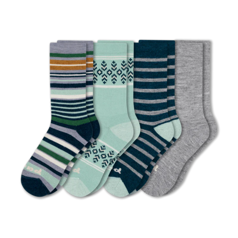4 Pack - Women's Crew Pacas Socks - Image 33