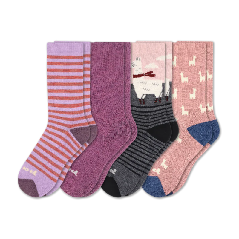 4 Pack - Women's Crew Pacas Socks - Image 36