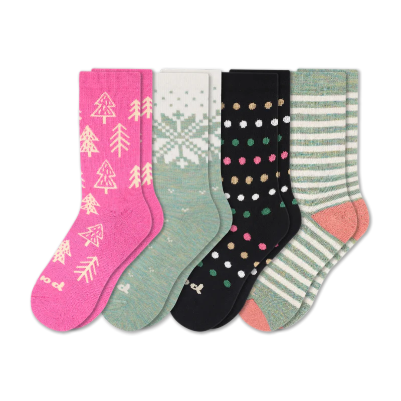 4 Pack - Women's Crew Pacas Socks - Image 41
