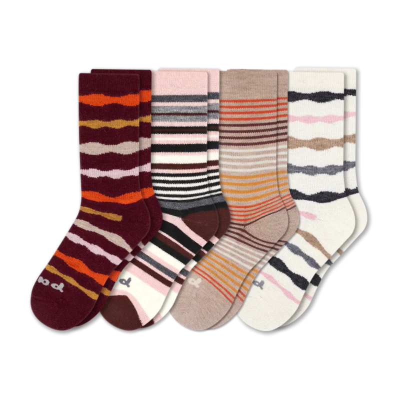 4 Pack - Women's Crew Pacas Socks - Image 45