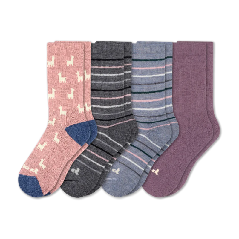4 Pack - Women's Crew Pacas Socks - Image 46