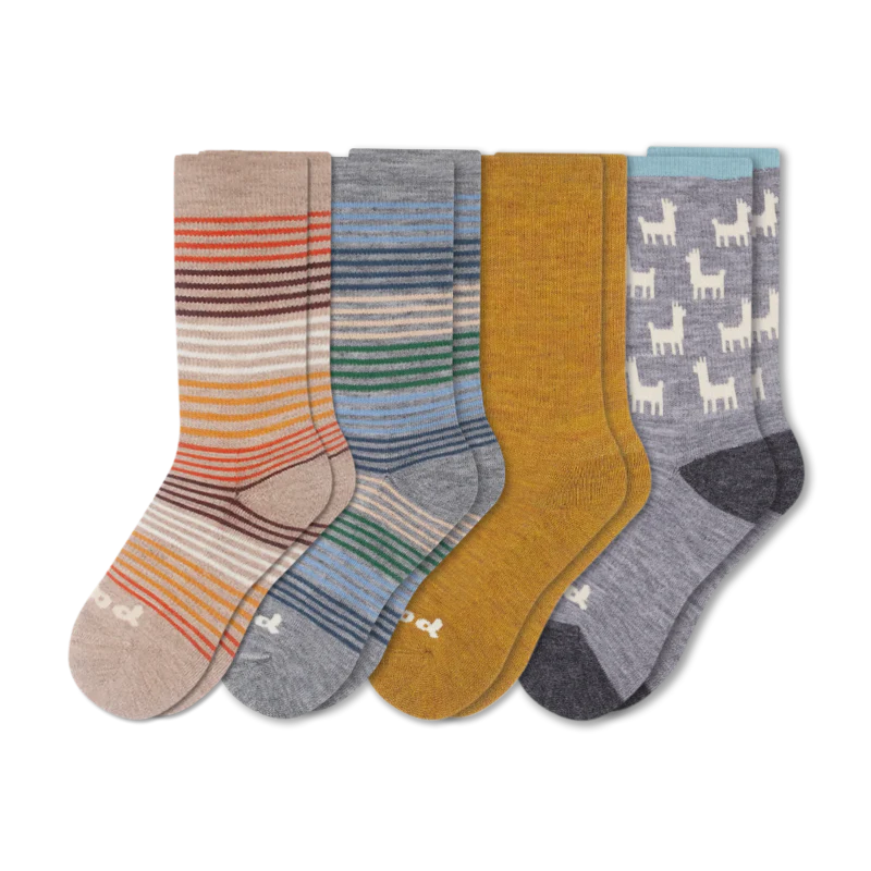 4 Pack - Women's Crew Pacas Socks - Image 48