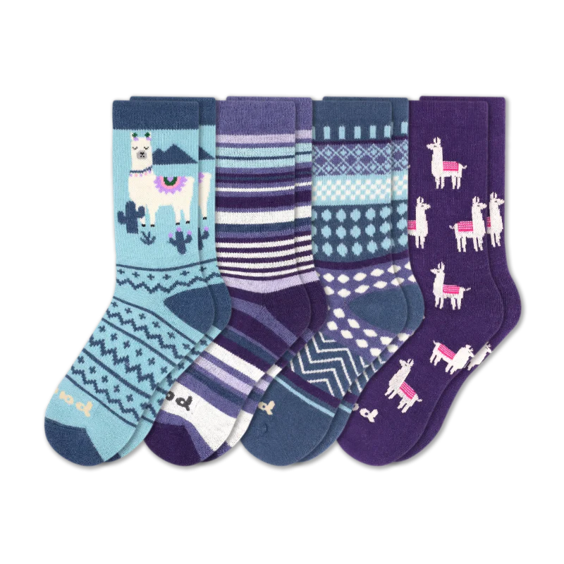 4 Pack - Women's Crew Pacas Socks - Image 5