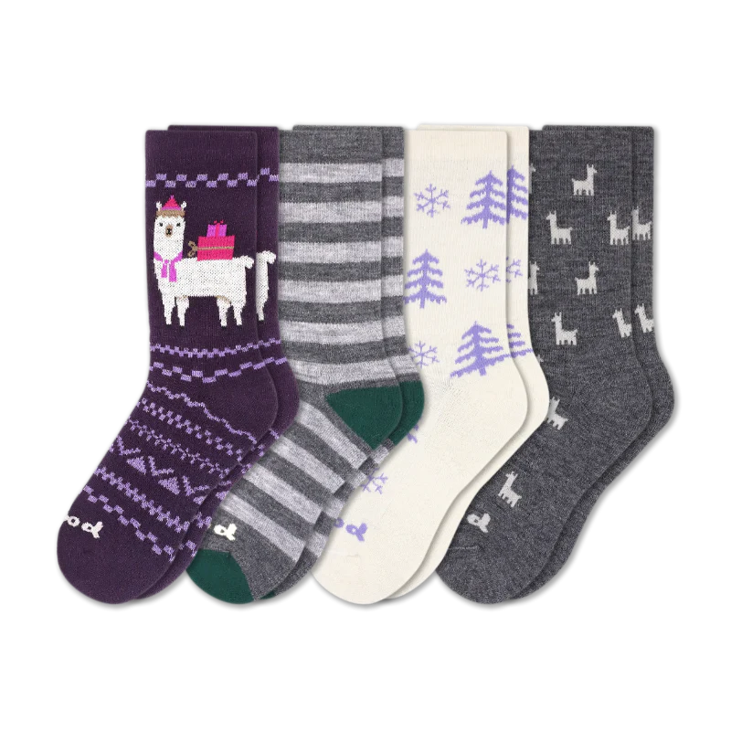 4 Pack - Women's Crew Pacas Socks - Image 51