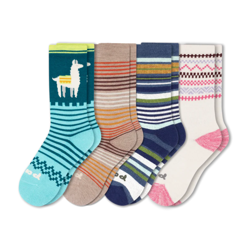4 Pack - Women's Crew Pacas Socks - Image 53