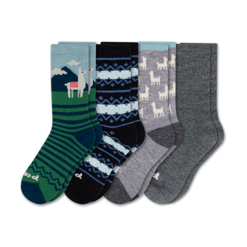 4 Pack - Women's Crew Pacas Socks - Image 59
