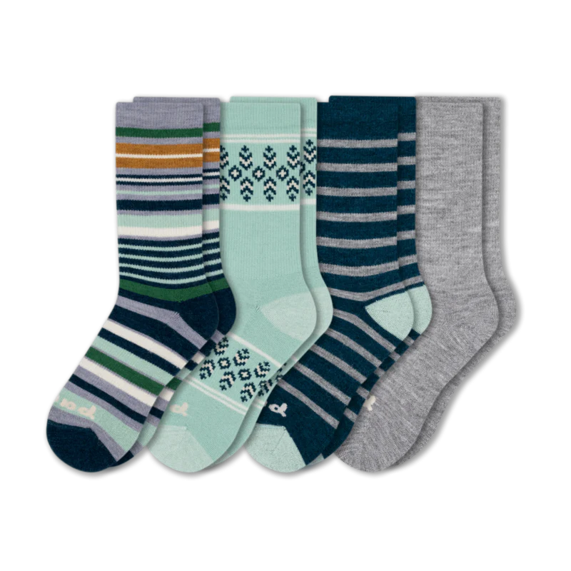 4 Pack - Women's Crew Pacas Socks - Image 60