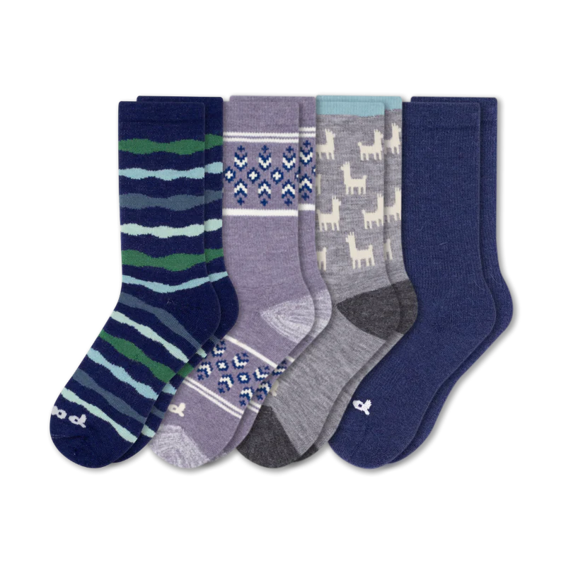 4 Pack - Women's Crew Pacas Socks - Image 63