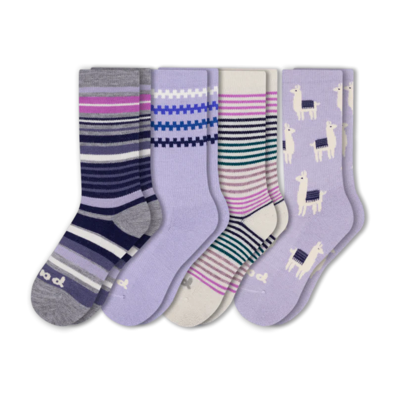 4 Pack - Women's Crew Pacas Socks - Image 64