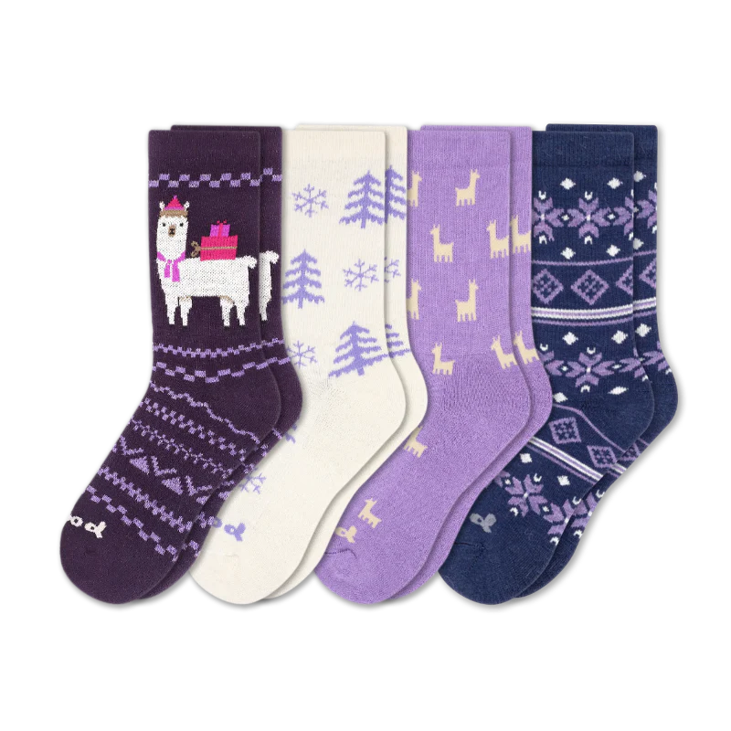 4 Pack - Women's Crew Pacas Socks - Image 7