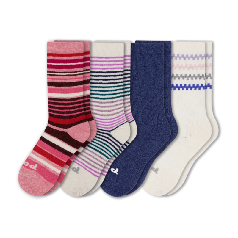 4 Pack - Women's Crew Pacas Socks - Image 78