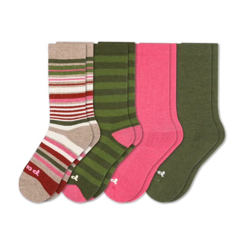 4 Pack - Women's Crew Pacas Socks - Image 85