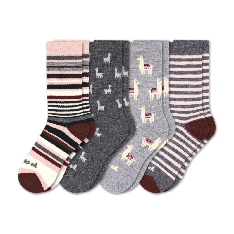 4 Pack - Women's Crew Pacas Socks - Image 87