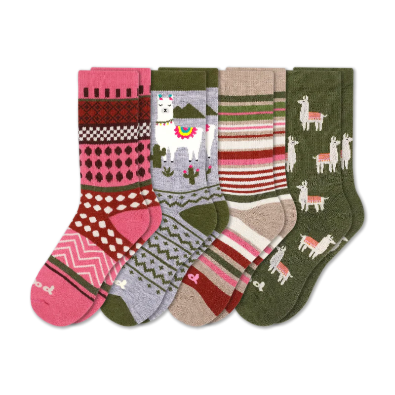 4 Pack - Women's Crew Pacas Socks - Image 88