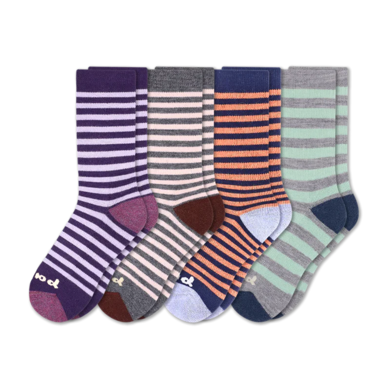 4 Pack - Women's Crew Pacas Socks - Image 89