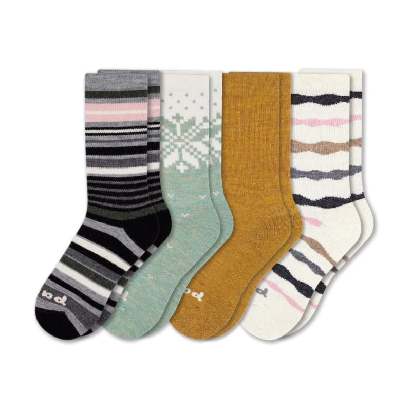 4 Pack - Women's Crew Pacas Socks - Image 93