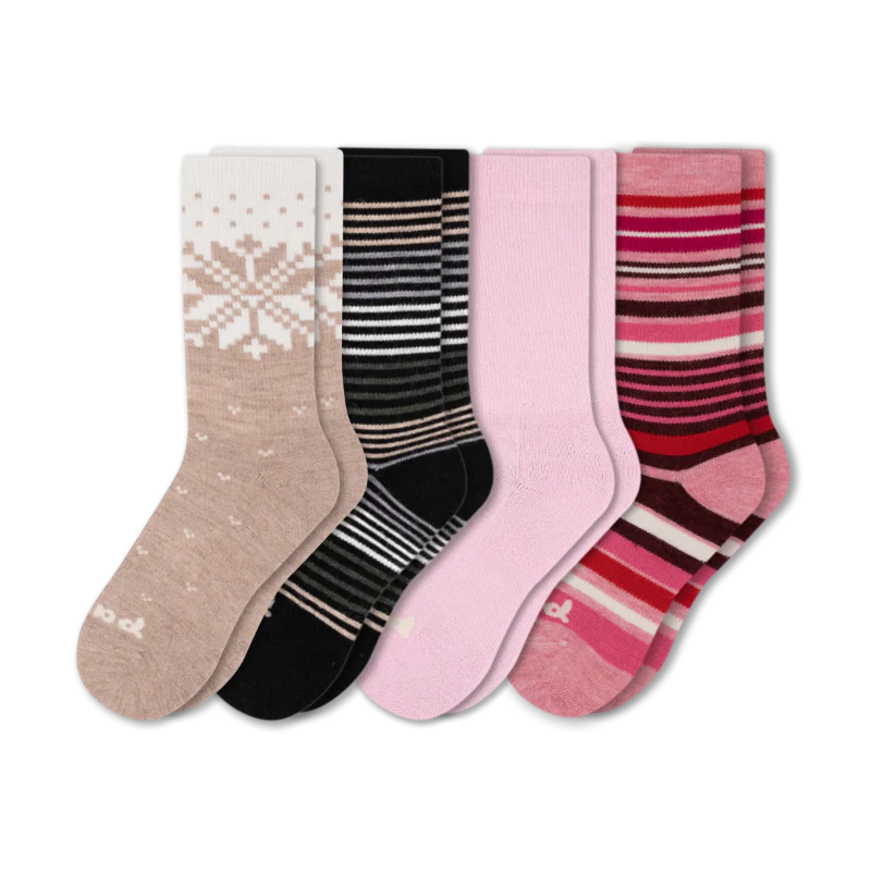 4 Pack - Women's Crew Pacas Socks - Image 95