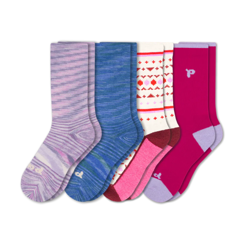 4 Pack - Women's Crew Pacas Socks - Image 96