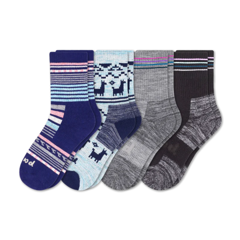 4 Pack - Women's Hiking Crew Pacas Socks - Image 3
