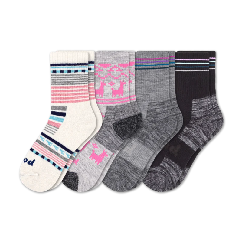 4 Pack - Women's Hiking Crew Pacas Socks - Image 4