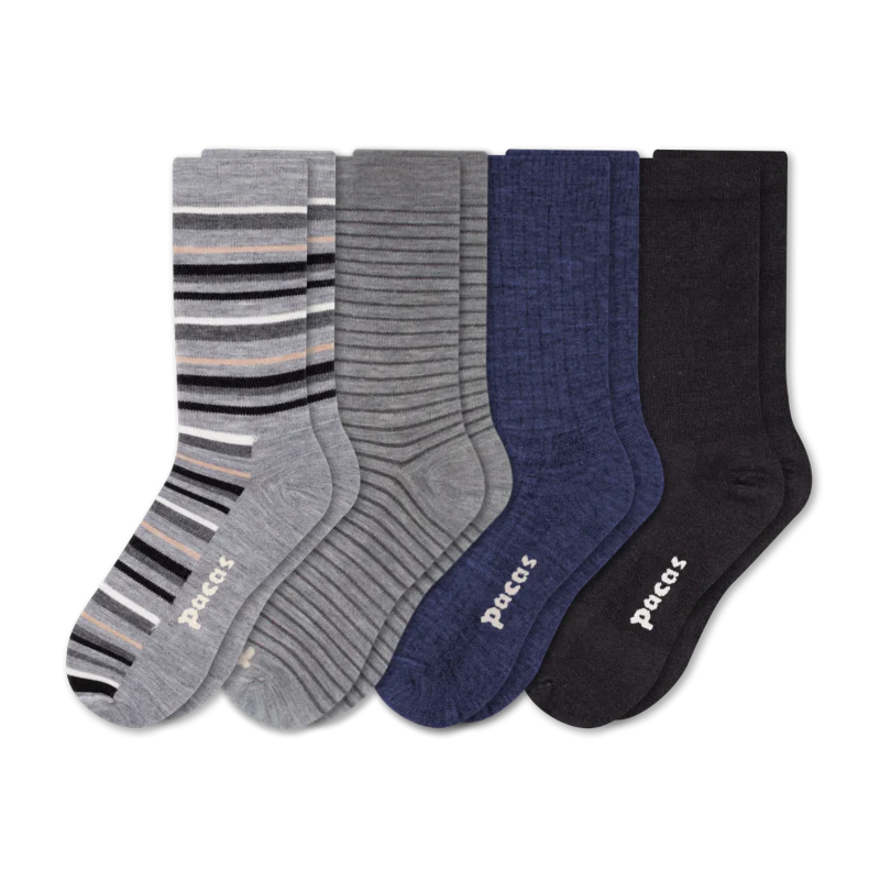 4 Pack - Women's Light-Weight Crew Pacas Socks - Image 108