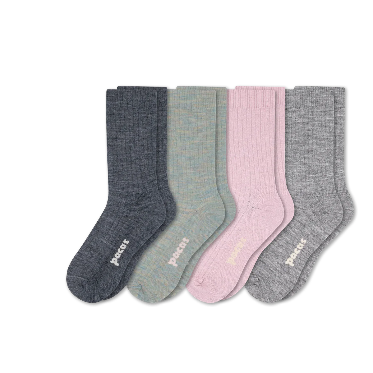 4 Pack - Women's Light-Weight Crew Pacas Socks - Image 11