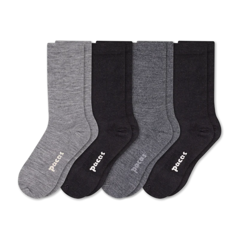 4 Pack - Women's Light-Weight Crew Pacas Socks - Image 111