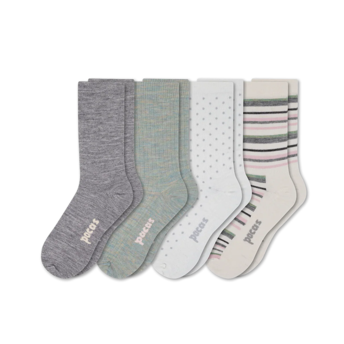 4 Pack - Women's Light-Weight Crew Pacas Socks - Image 12