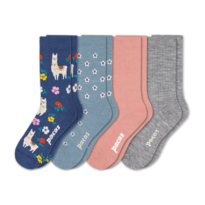 4 Pack - Women's Light-Weight Crew Pacas Socks - Image 146