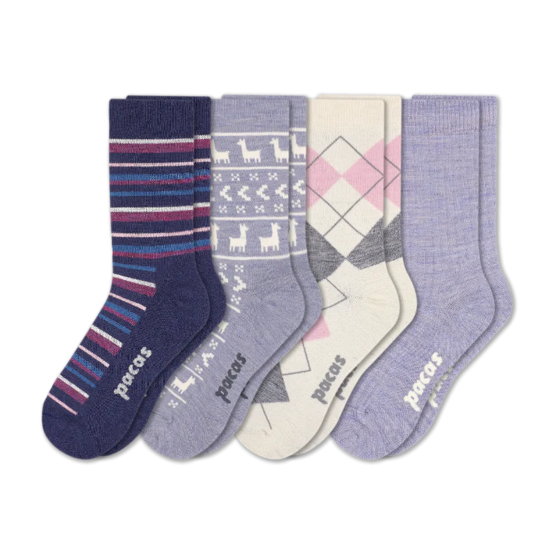 4 Pack - Women's Light-Weight Crew Pacas Socks - Image 147