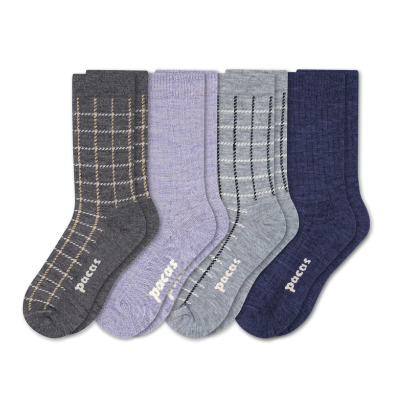 4 Pack - Women's Light-Weight Crew Pacas Socks - Image 166