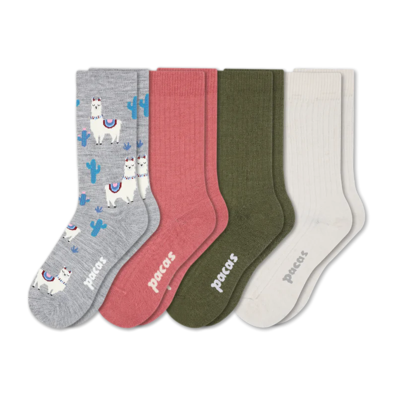 4 Pack - Women's Light-Weight Crew Pacas Socks - Image 171