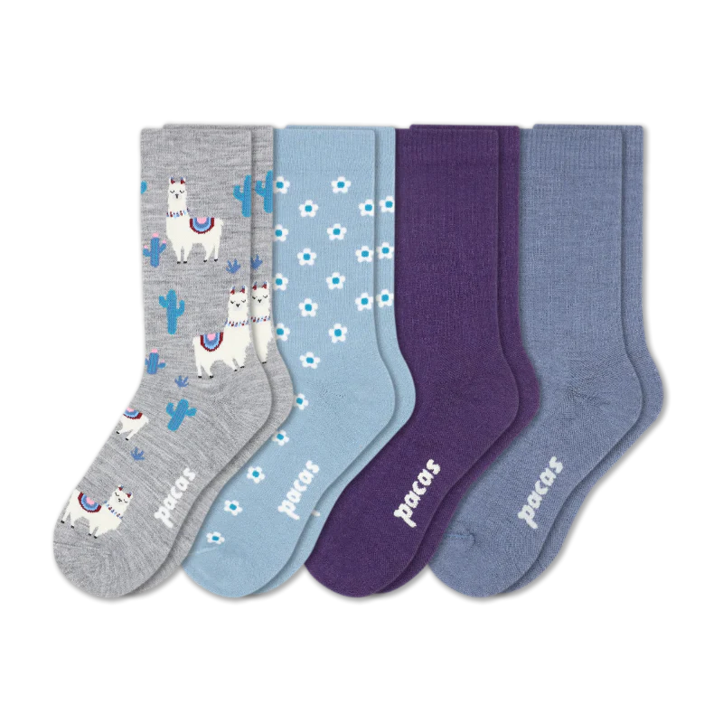 4 Pack - Women's Light-Weight Crew Pacas Socks - Image 175