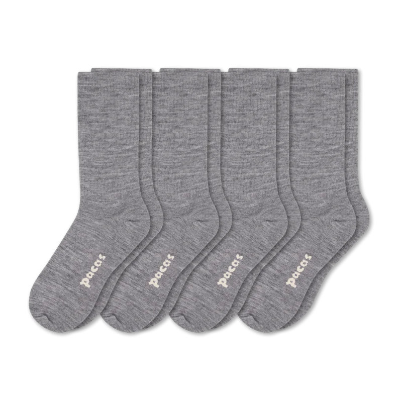 4 Pack - Women's Light-Weight Crew Pacas Socks - Image 181