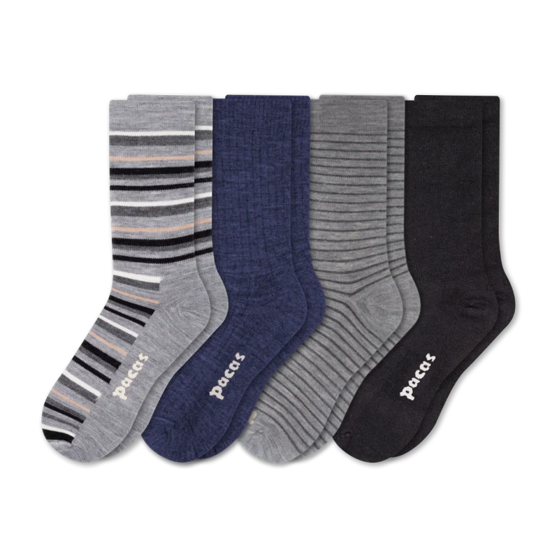 4 Pack - Women's Light-Weight Crew Pacas Socks - Image 185