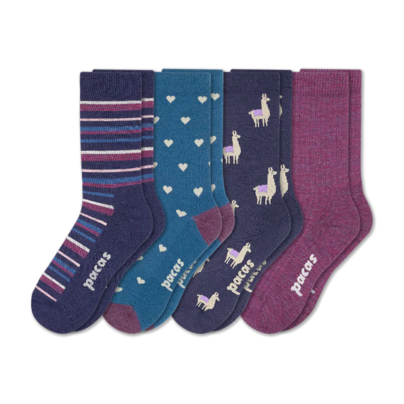 4 Pack - Women's Light-Weight Crew Pacas Socks - Image 189