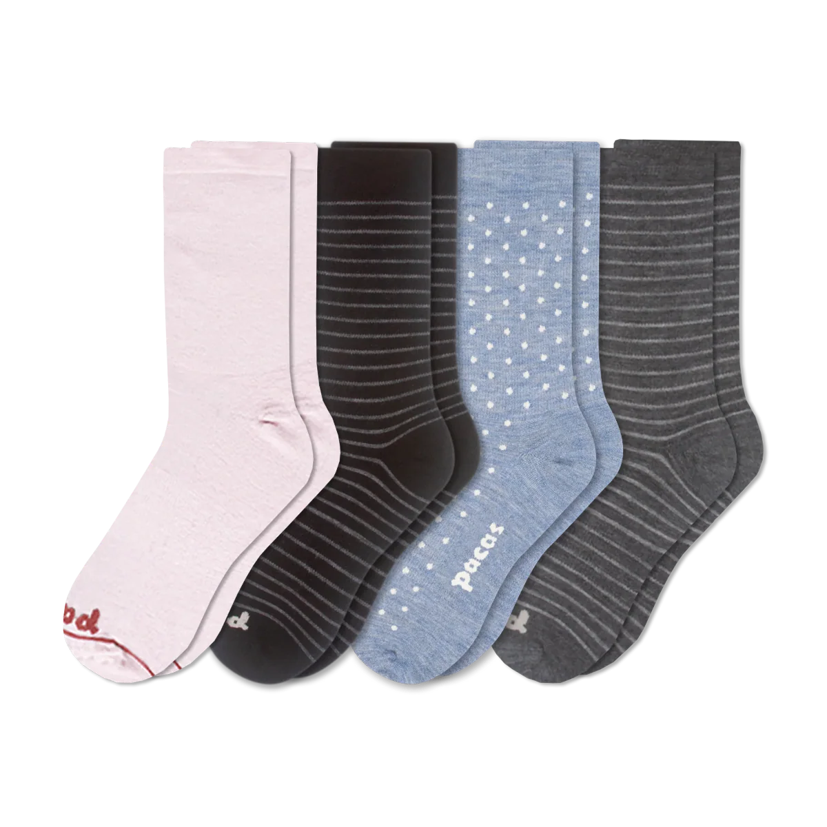 4 Pack - Women's Light-Weight Crew Pacas Socks - Image 193