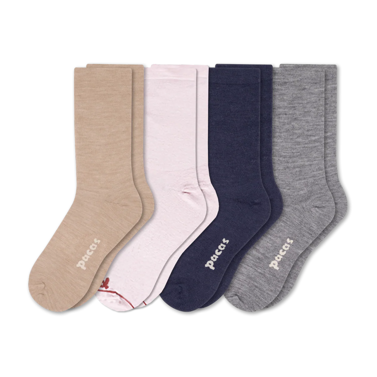 4 Pack - Women's Light-Weight Crew Pacas Socks - Image 195