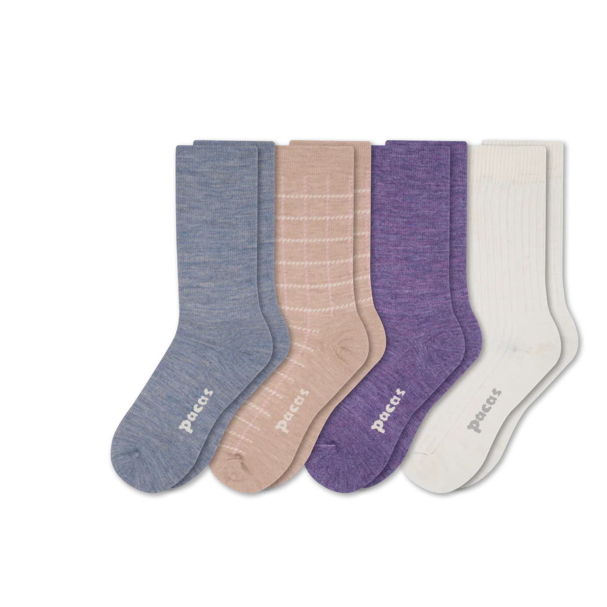 4 Pack - Women's Light-Weight Crew Pacas Socks - Image 20