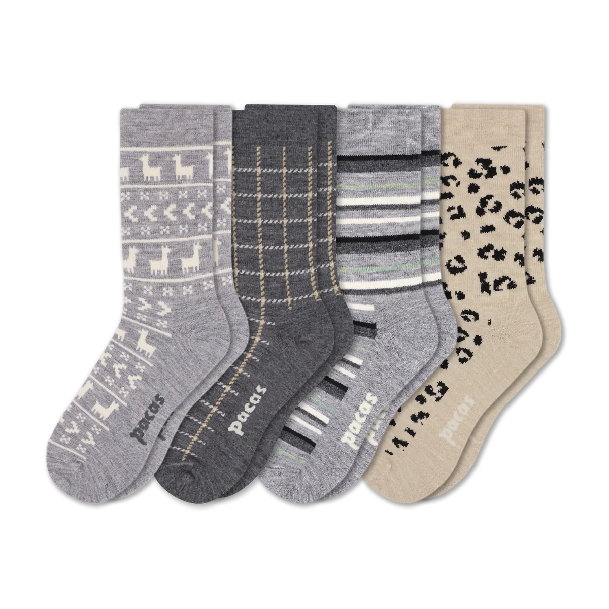 4 Pack - Women's Light-Weight Crew Pacas Socks - Image 204