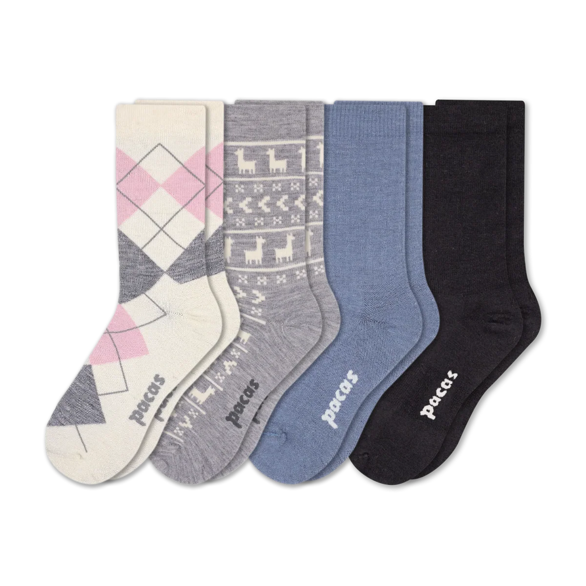 4 Pack - Women's Light-Weight Crew Pacas Socks - Image 206