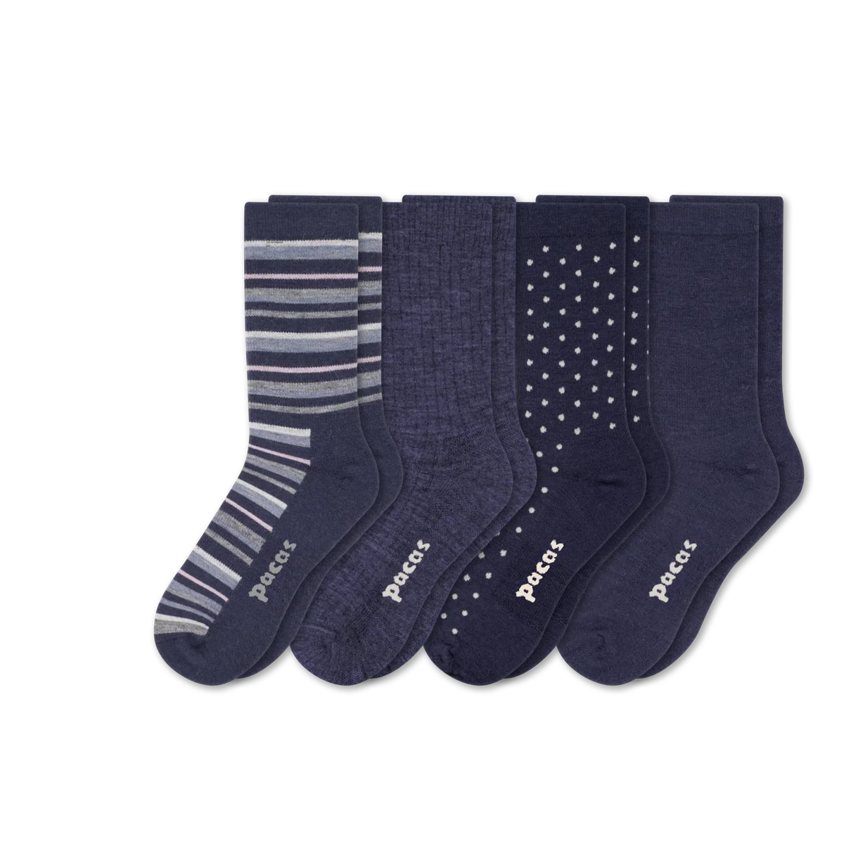 4 Pack - Women's Light-Weight Crew Pacas Socks - Image 23