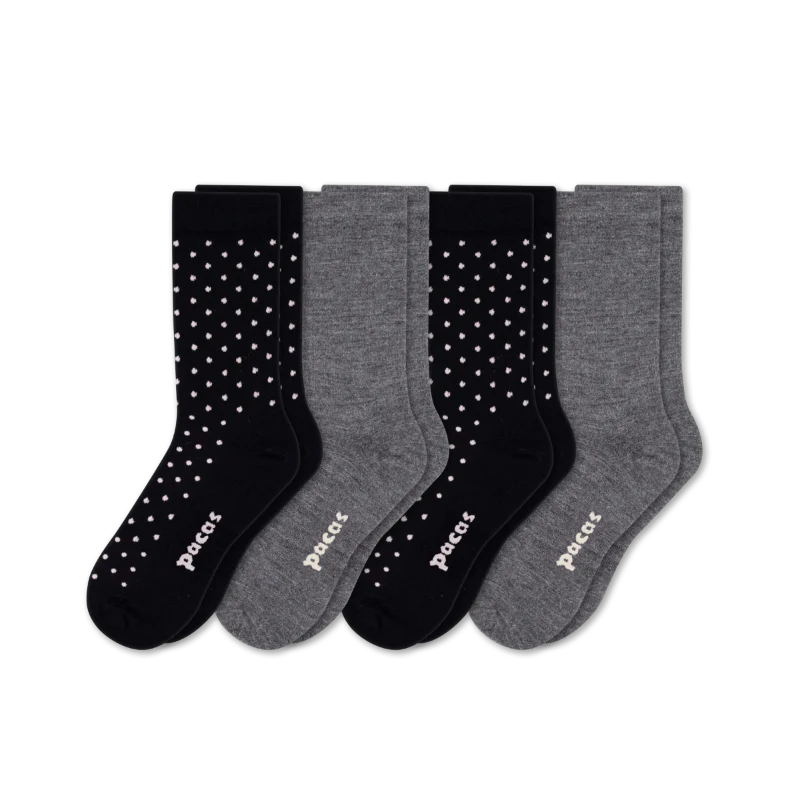 4 Pack - Women's Light-Weight Crew Pacas Socks - Image 27
